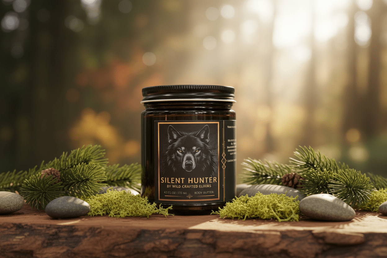 Men's Silent Hunter Body Butter - Travel Size Deep Moisturizer (4.5 oz) - PhishStones Products
