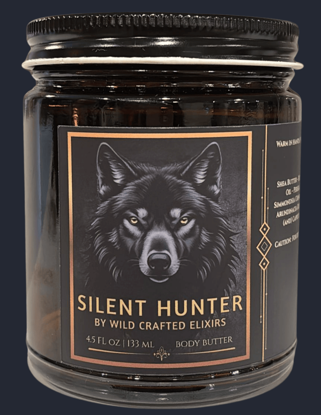 Men's Silent Hunter Body Butter - Travel Size Deep Moisturizer (4.5 oz) - PhishStones Products