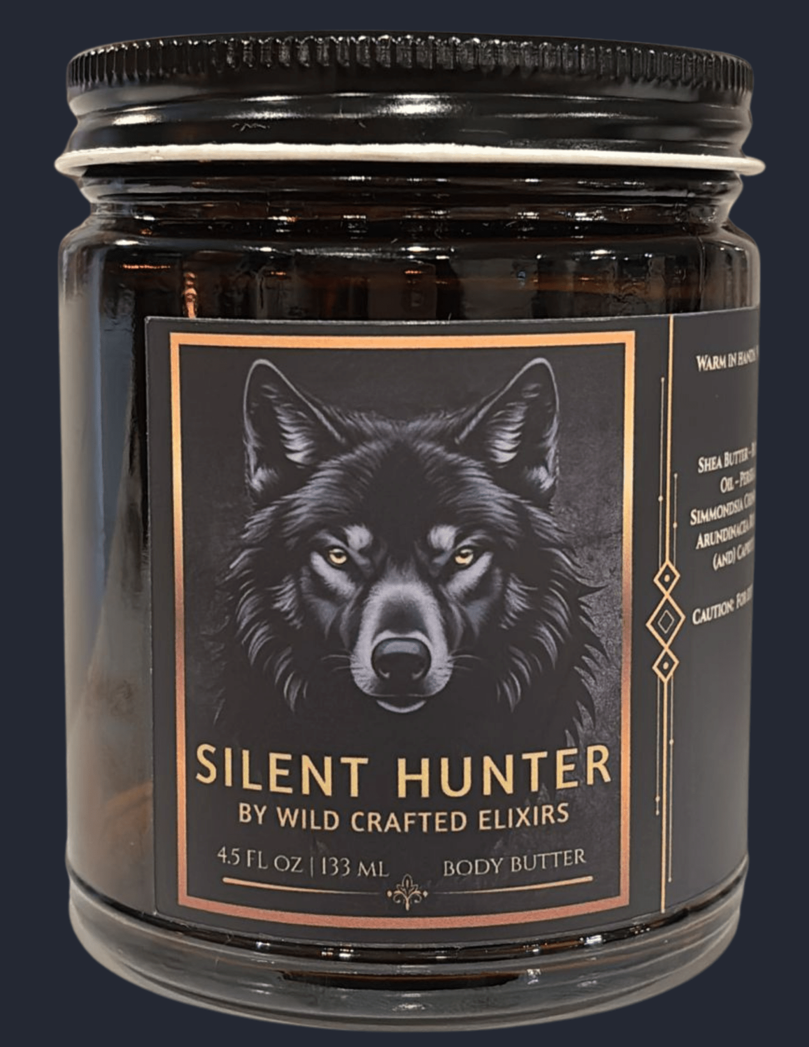 Men's Silent Hunter Body Butter - Travel Size Deep Moisturizer (4.5 oz) - PhishStones Products