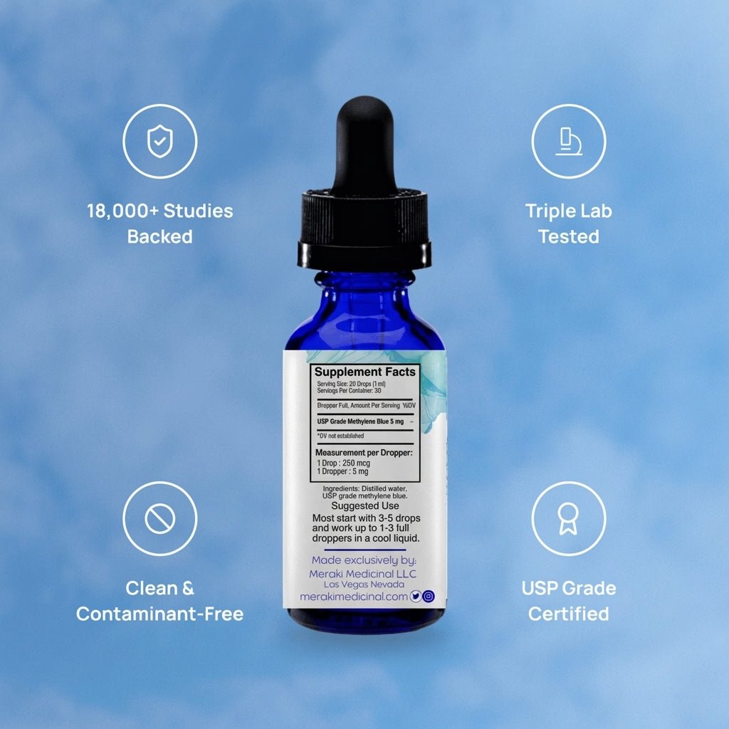Meraki Blu USP Grade Methylene Blue 150mg - PhishStones Products