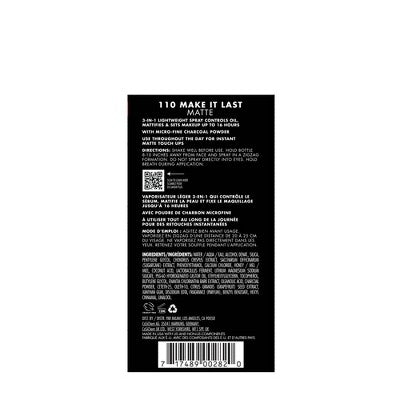 Milani Make It Last Matte Finish Charcoal Setting Spray 6 fl oz - New - PhishStones Products