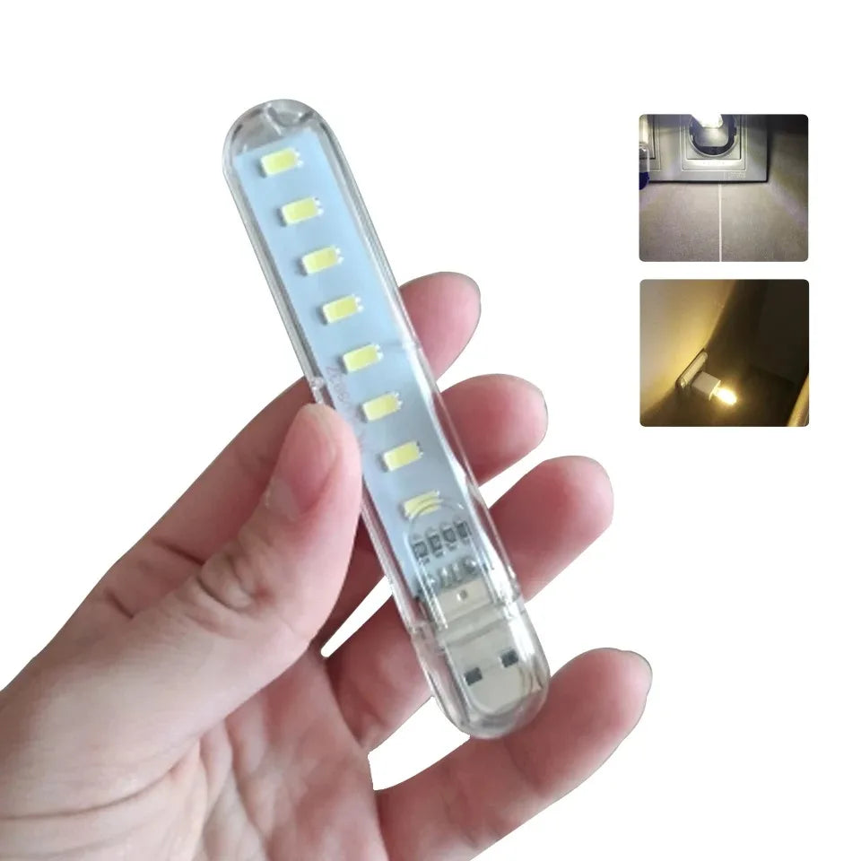 Mini USB LED Book Light – 3/8/24 LED Ultra Bright RGB Portable Reading Lamp for Power Bank, Laptop & Notebook - PhishStones Products