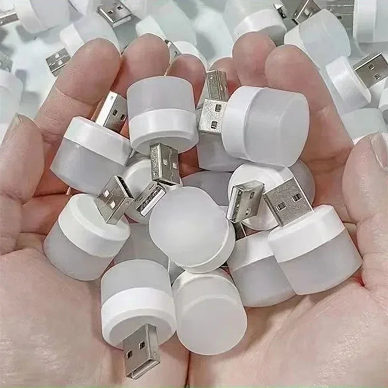 Mini USB Night Light 3 - 5 Pack Warm & White LED Reading Light USB Plug - In Portable Eye Protection Lamp - PhishStones Products