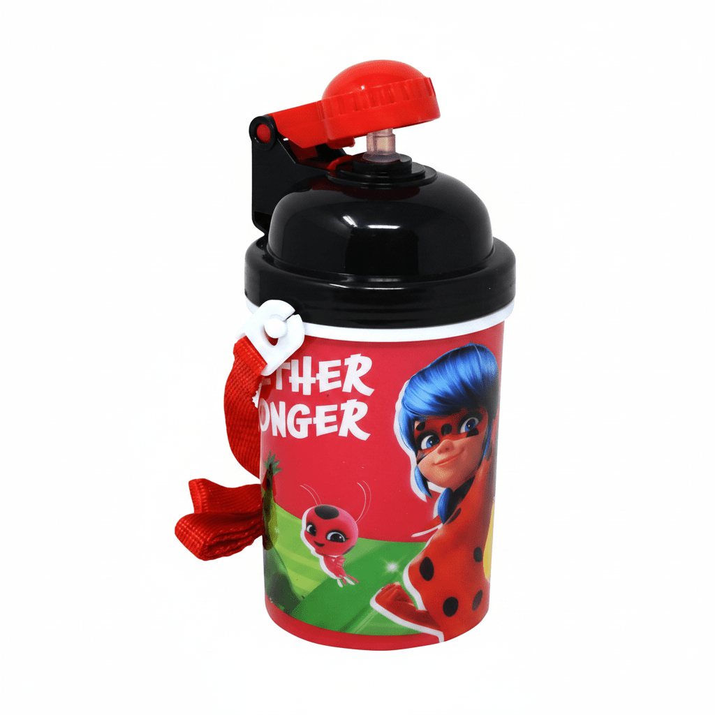 Miraculous Ladybug Kids Water Bottle – 12 oz BPA Free Leak-Resistant Flip-Top Bottle-sold individually