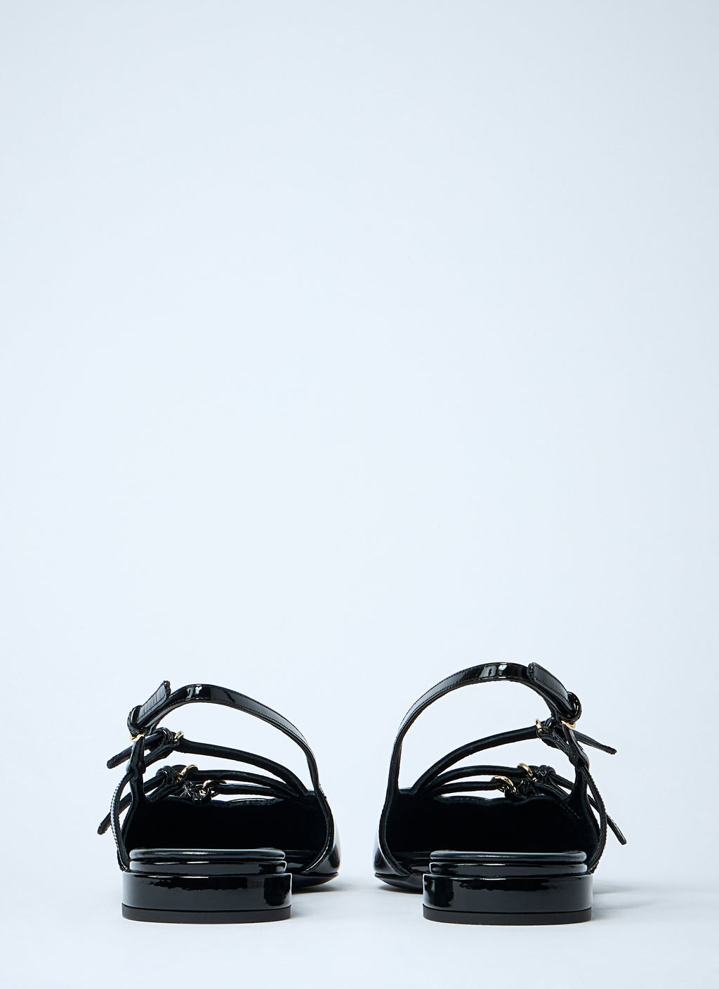 Miu Miu Women Patent Leather Slingback Ballerina Flats
