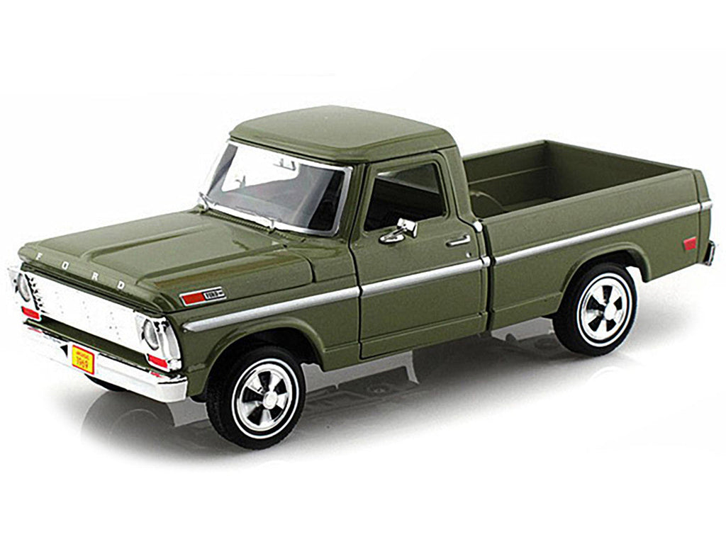 1969 Ford F-100 Pickup Truck Green 1/24 Diecast Model Car by Motormax