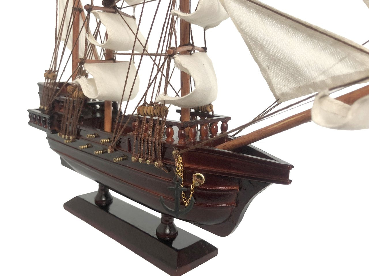 Wooden Fearless White Sails Pirate Ship Model 20""