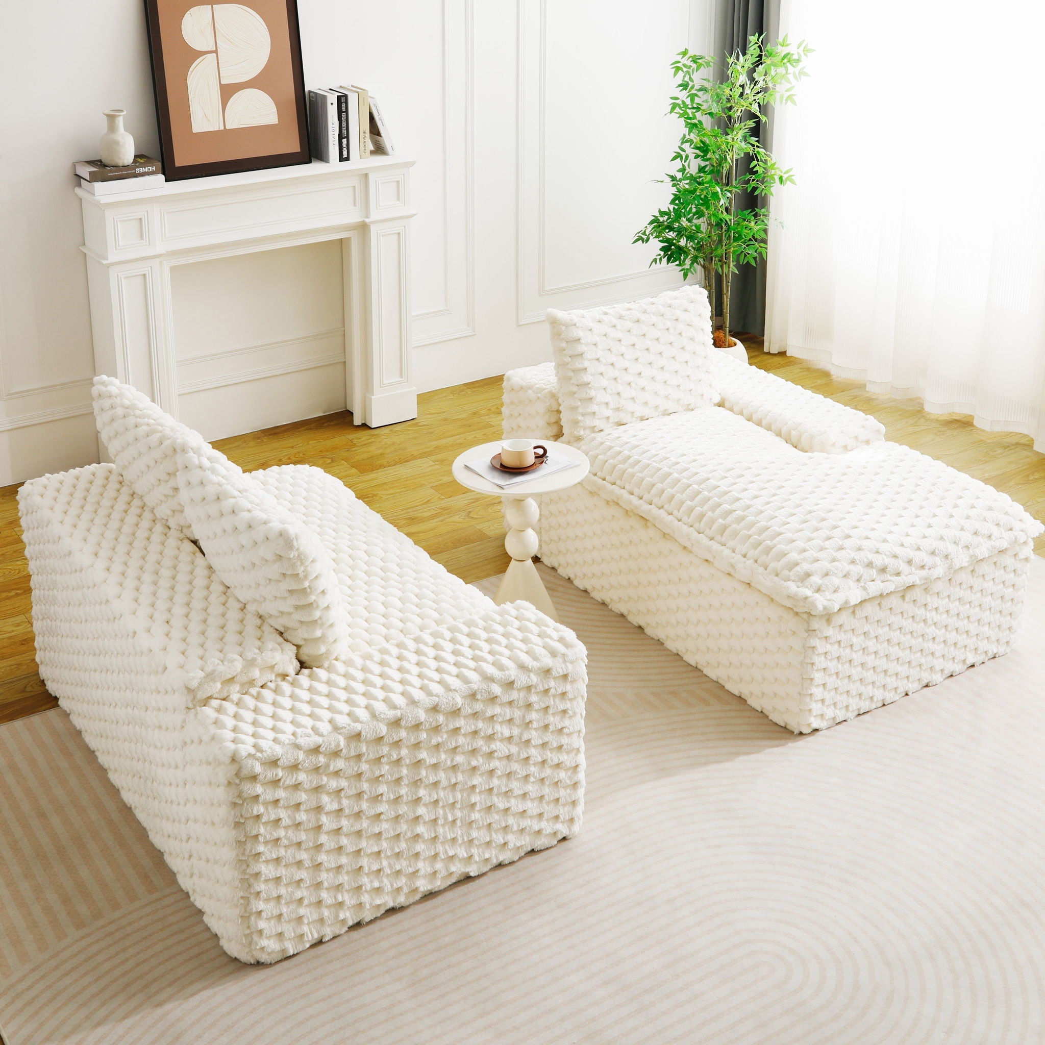 Modular Sofa, Convertible Twin Seat With Chaise Lounge - PhishStones Products
