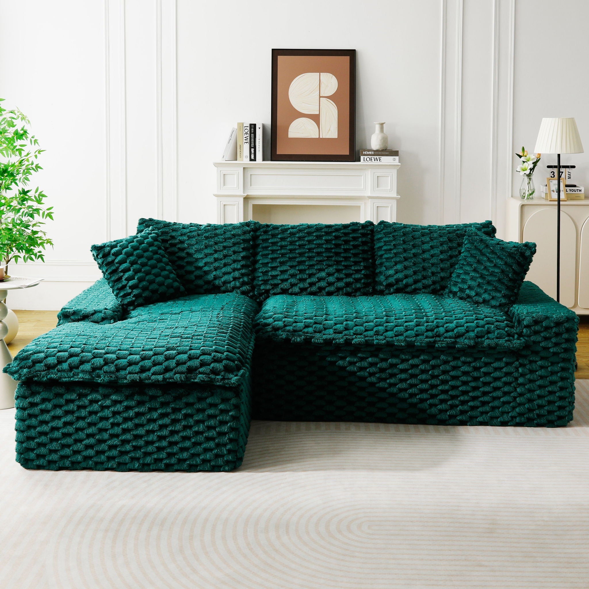 Modular Sofa, Convertible Twin Seat With Chaise Lounge - PhishStones Products