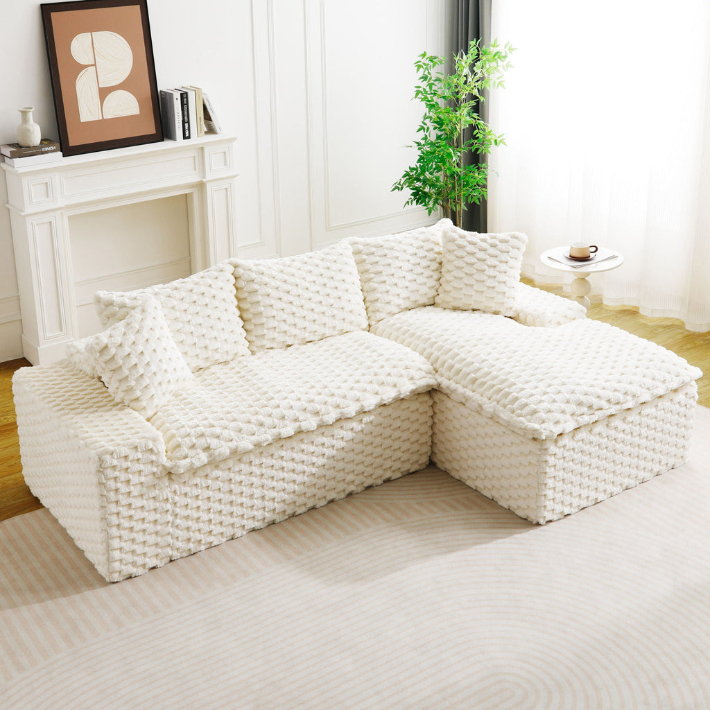 Modular Sofa, Convertible Twin Seat With Chaise Lounge - PhishStones Products