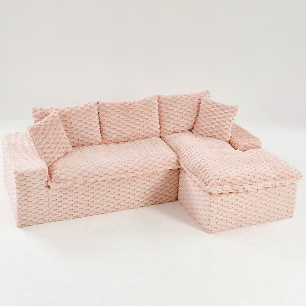 Modular Sofa, Convertible Twin Seat With Chaise Lounge - PhishStones Products