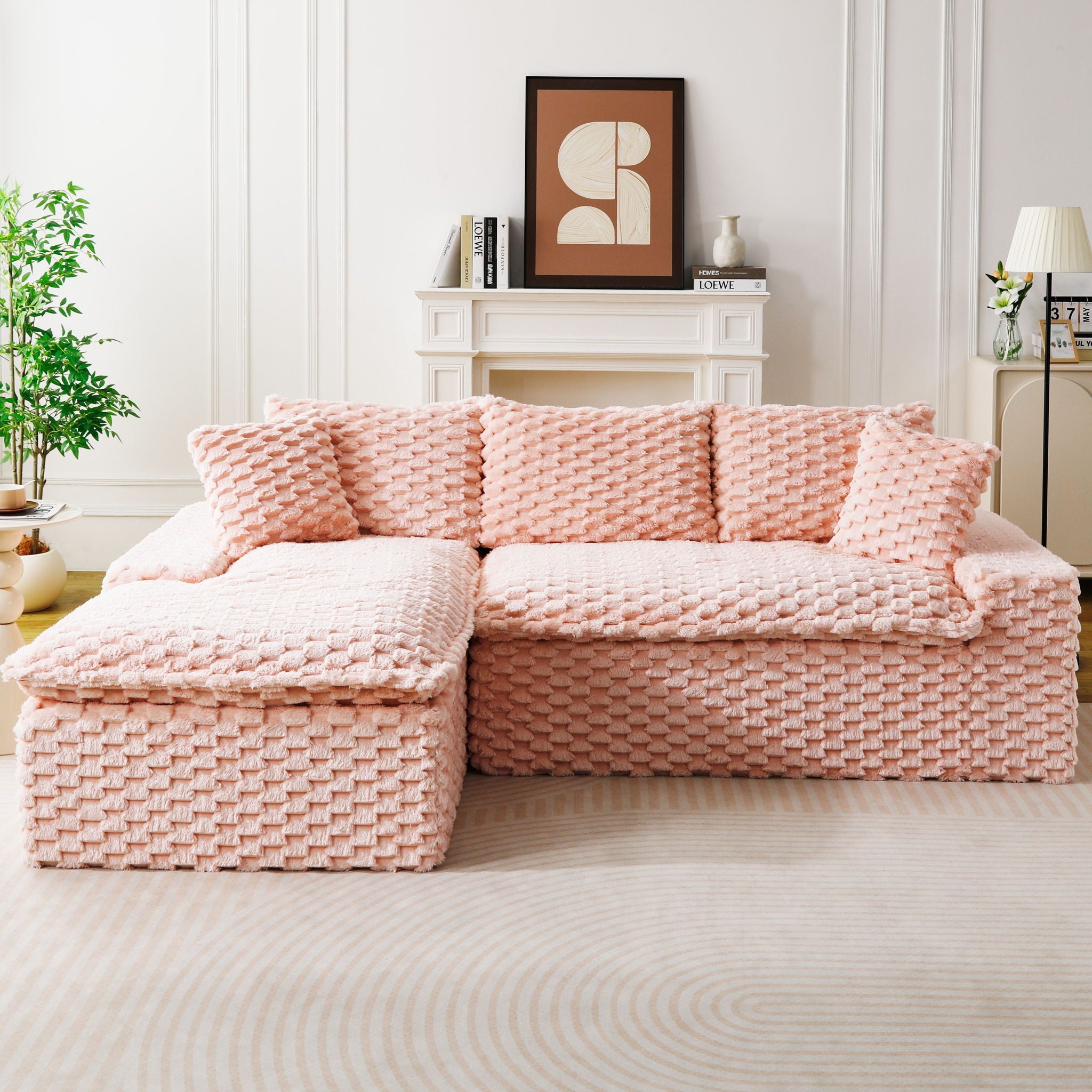 Modular Sofa, Convertible Twin Seat With Chaise Lounge - PhishStones Products