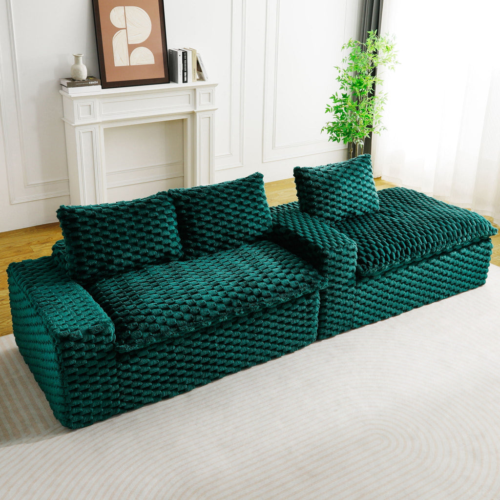 Modular Sofa, Convertible Twin Seat With Chaise Lounge - PhishStones Products