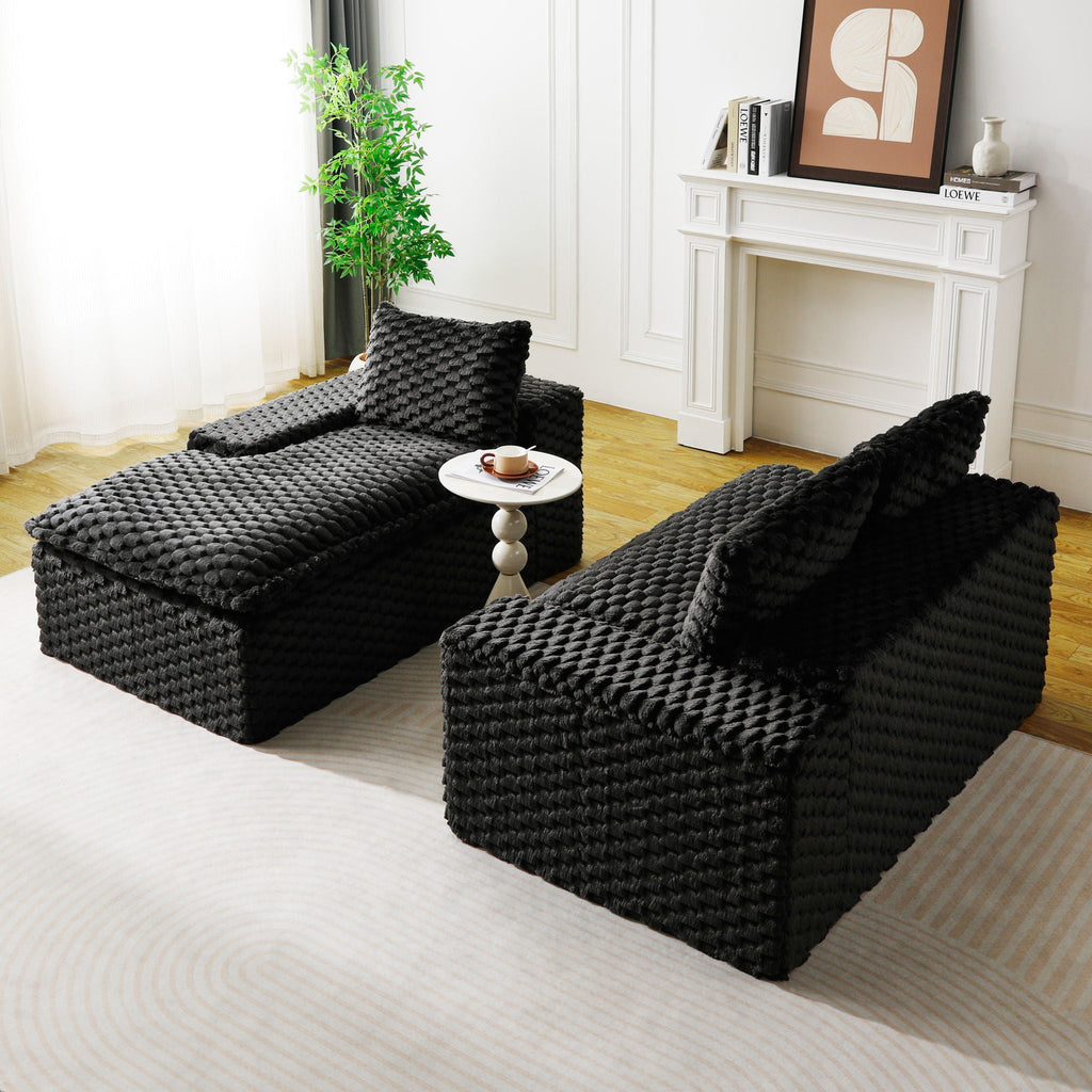 Modular Sofa, Convertible Twin Seat With Chaise Lounge - PhishStones Products