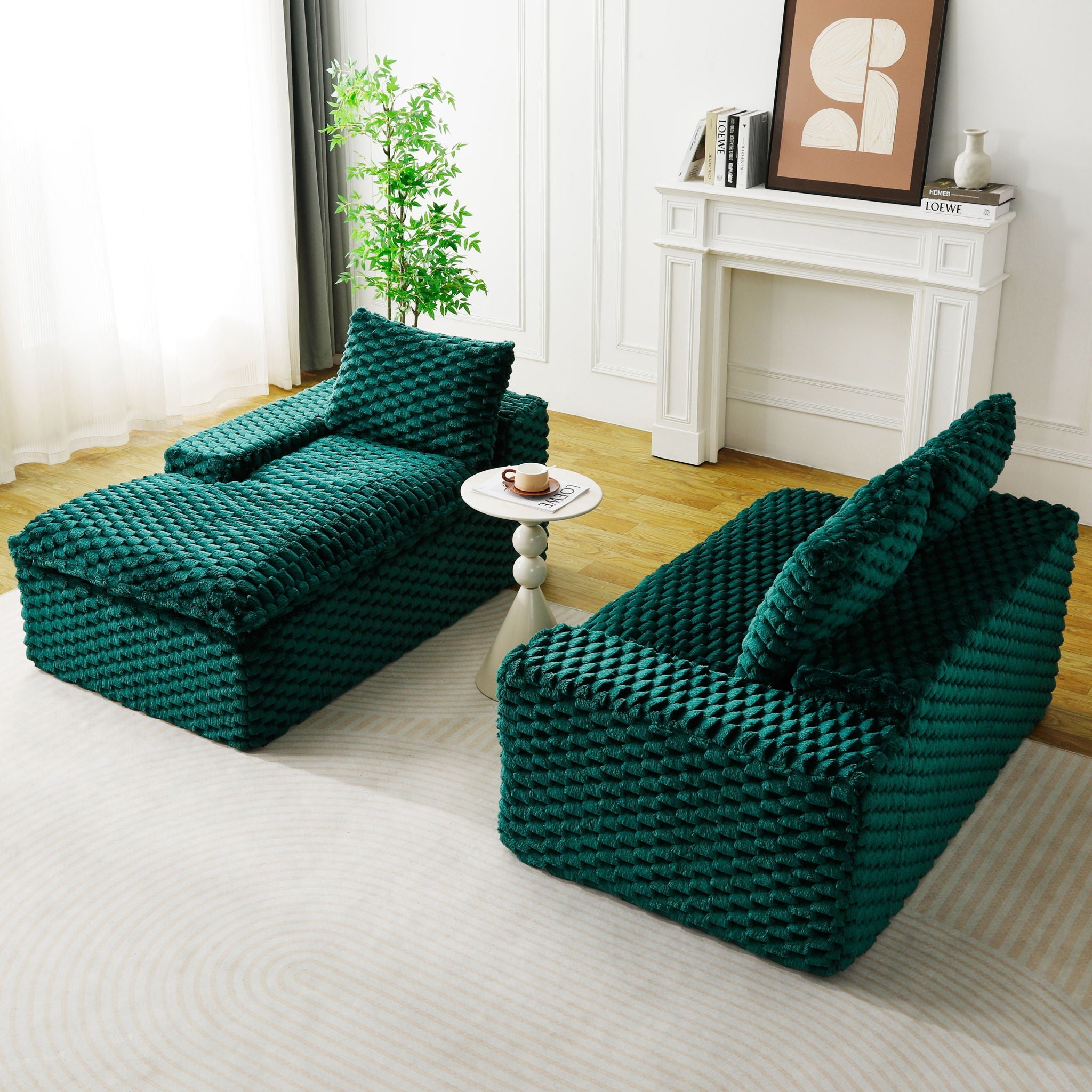 Modular Sofa, Convertible Twin Seat With Chaise Lounge - PhishStones Products