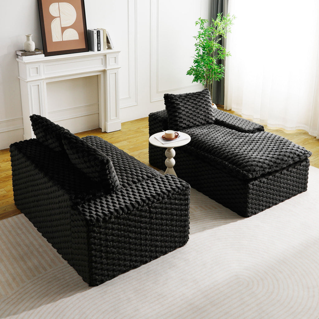 Modular Sofa, Convertible Twin Seat With Chaise Lounge - PhishStones Products