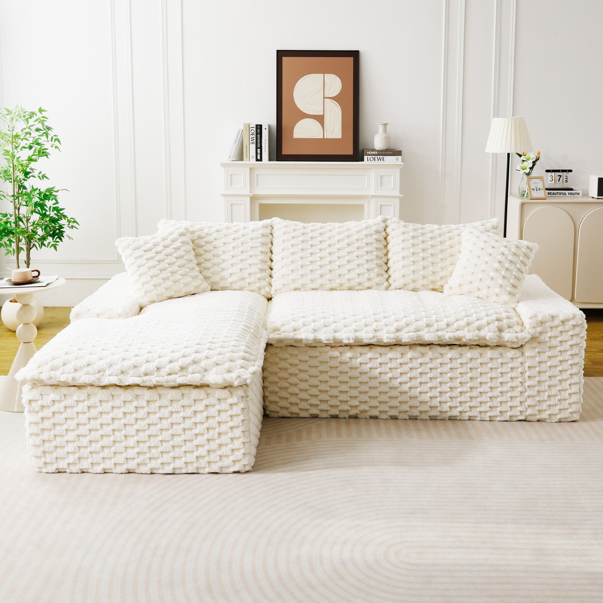 Modular Sofa, Convertible Twin Seat With Chaise Lounge - PhishStones Products