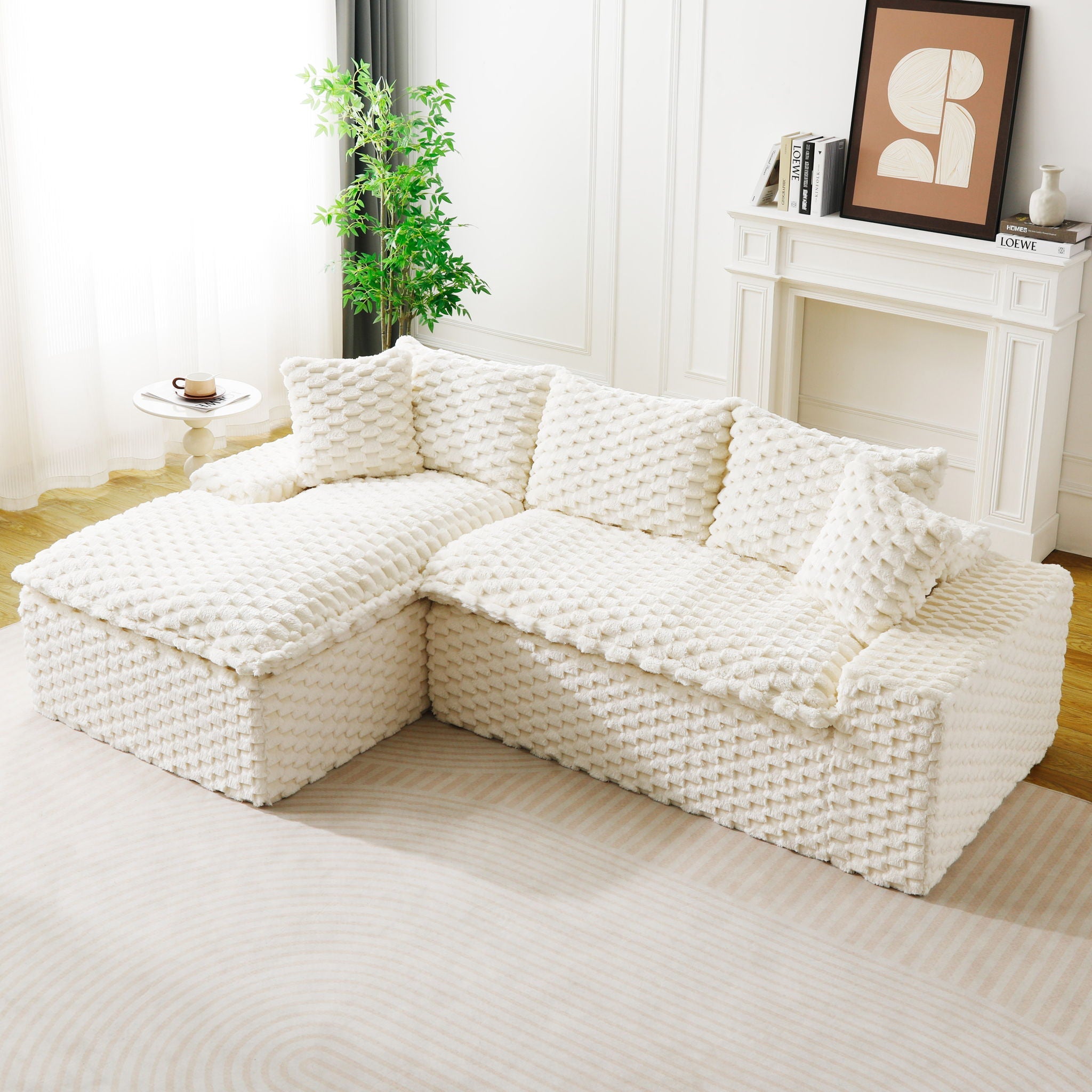 Modular Sofa, Convertible Twin Seat With Chaise Lounge - PhishStones Products