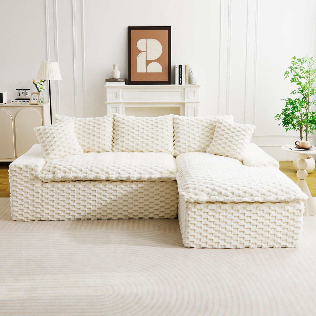 Modular Sofa, Convertible Twin Seat With Chaise Lounge - PhishStones Products
