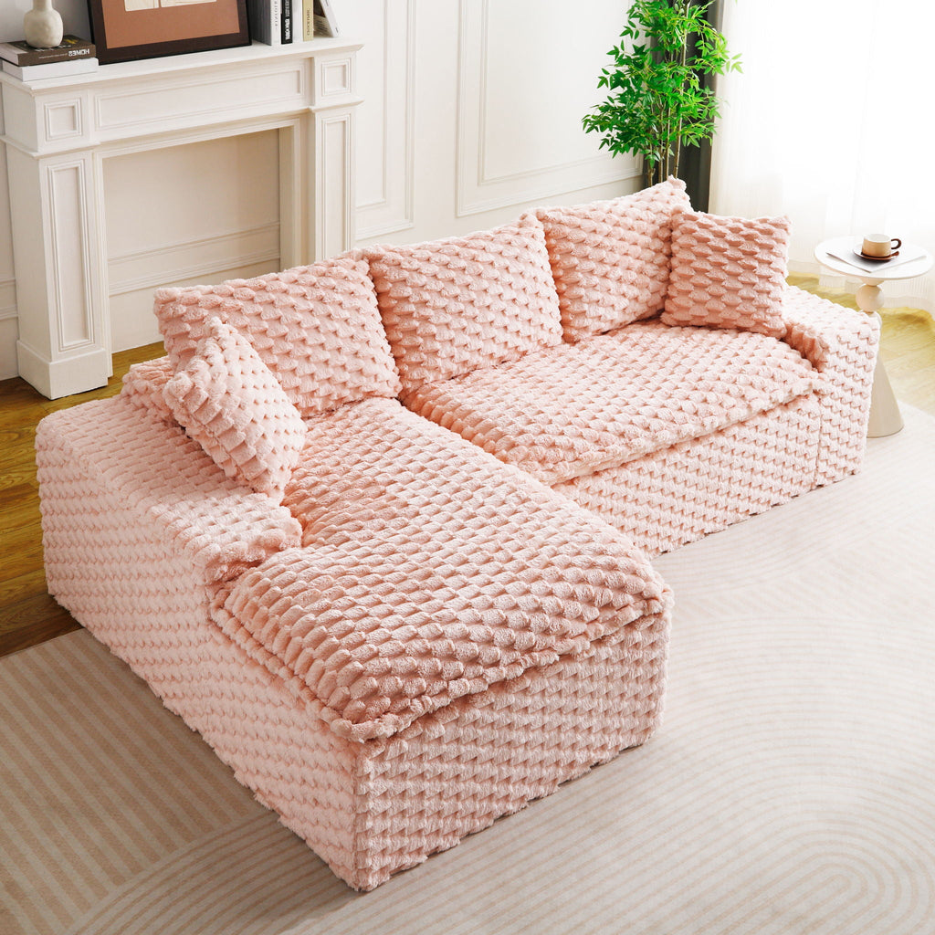 Modular Sofa, Convertible Twin Seat With Chaise Lounge - PhishStones Products