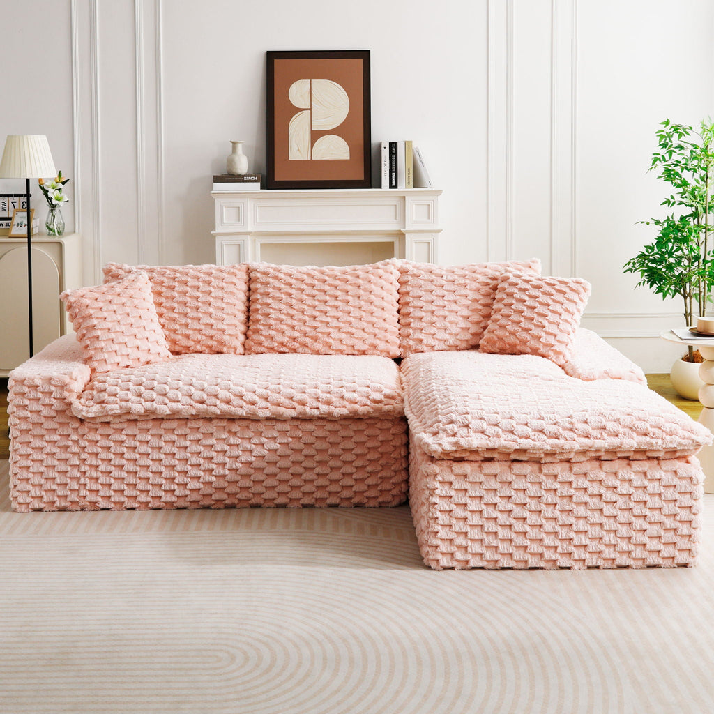 Modular Sofa, Convertible Twin Seat With Chaise Lounge - PhishStones Products