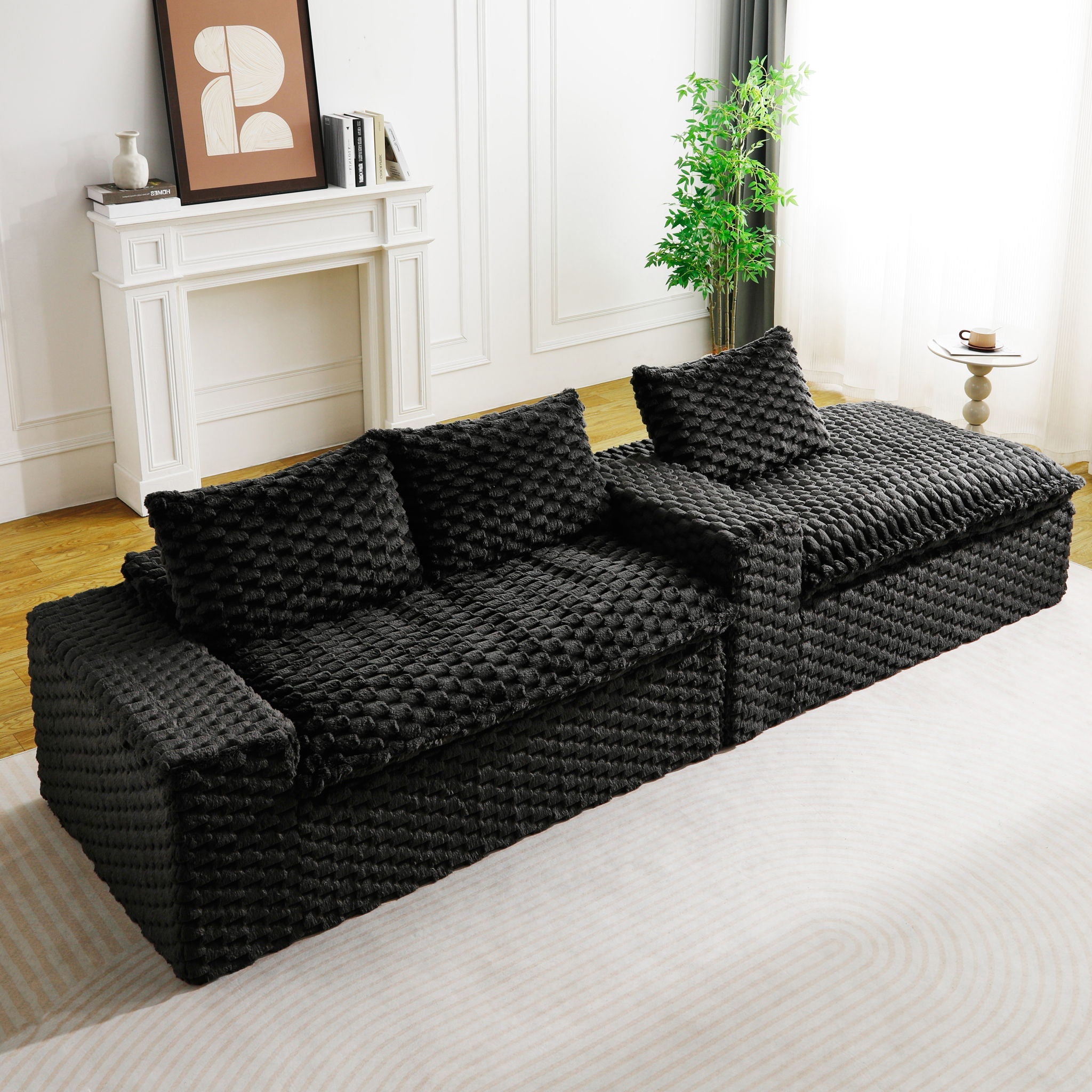 Modular Sofa, Convertible Twin Seat With Chaise Lounge - PhishStones Products