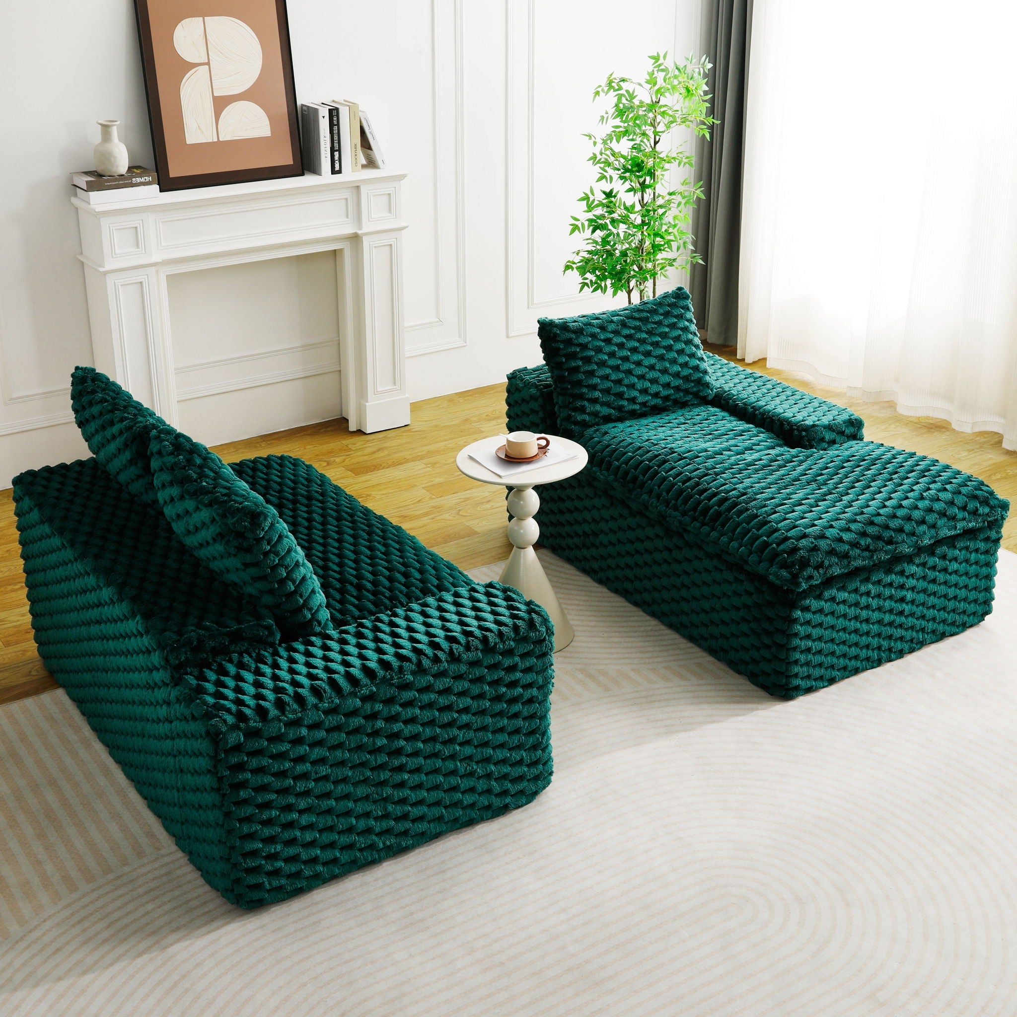 Modular Sofa, Convertible Twin Seat With Chaise Lounge - PhishStones Products