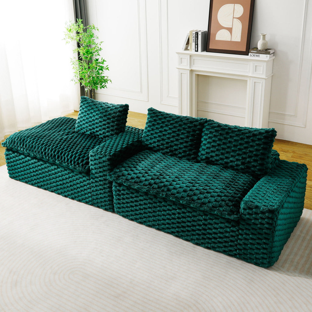 Modular Sofa, Convertible Twin Seat With Chaise Lounge - PhishStones Products