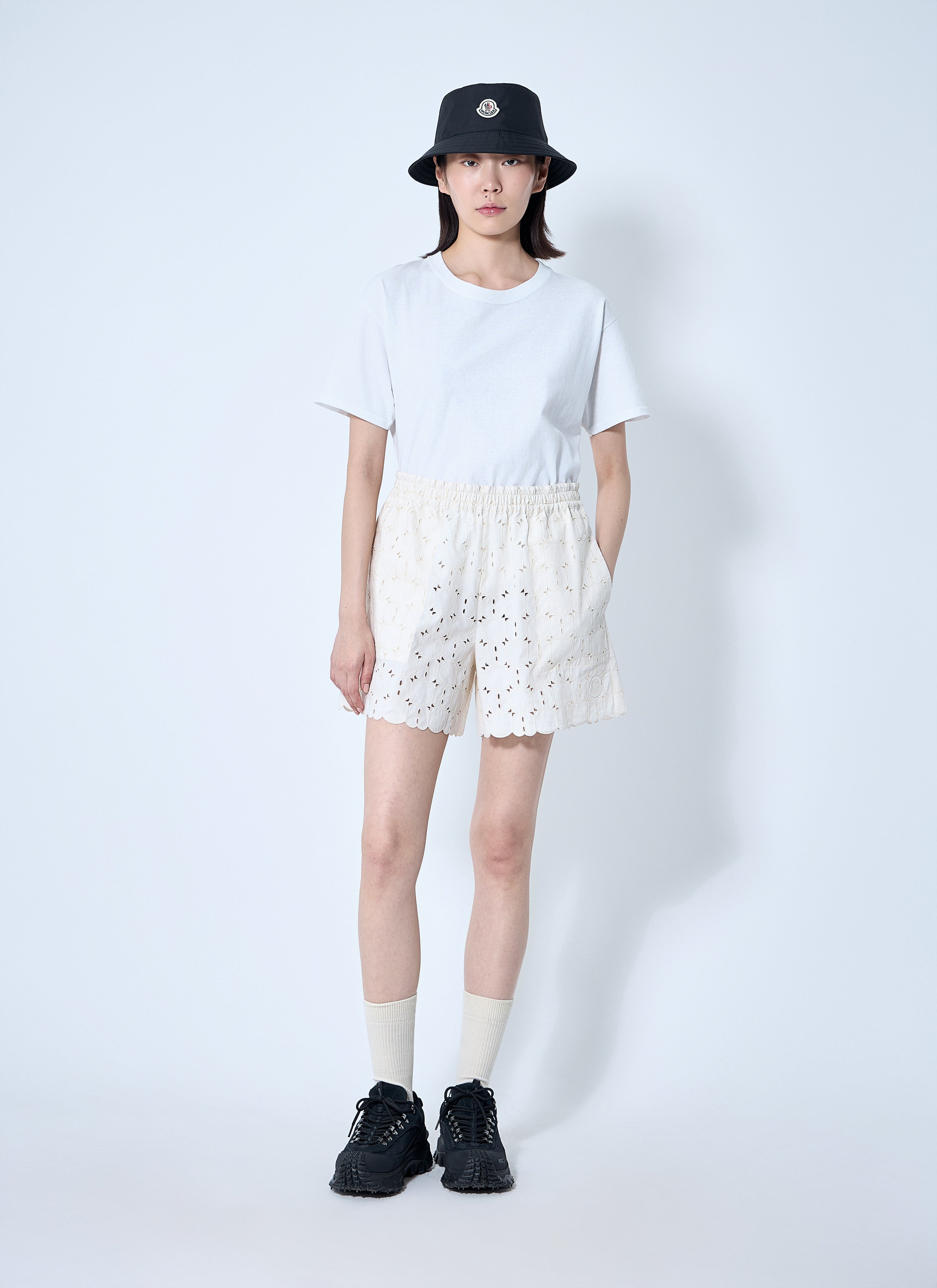 Moncler Women Logo Patch Shorts