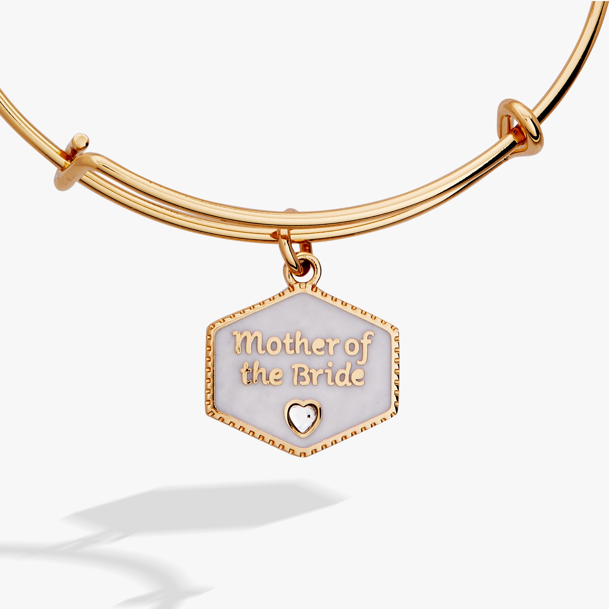 Mother of the Bride Mother of Pearl Charm Bangle