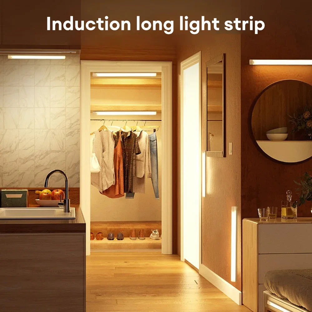 Motion Sensor Rechargeable LED Light for Closet Cabinet Wardrobe, Wireless Under - Cabinet Night Light, 4/8/12/20 in (10/20/30/50 cm) - PhishStones Products