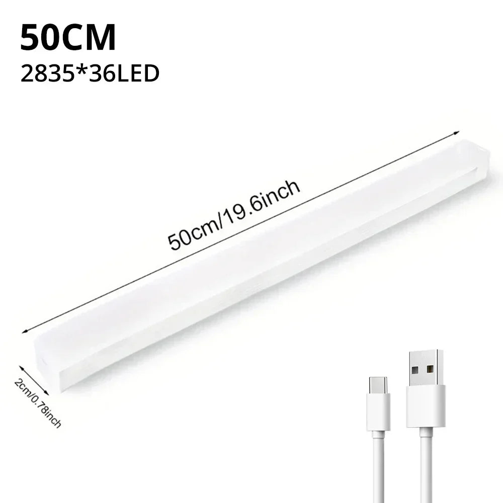Motion Sensor Rechargeable LED Light for Closet Cabinet Wardrobe, Wireless Under - Cabinet Night Light, 4/8/12/20 in (10/20/30/50 cm) - PhishStones Products