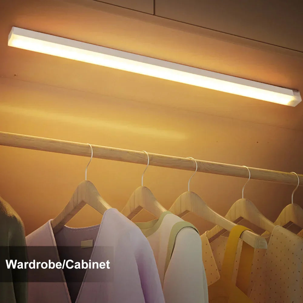Motion Sensor Rechargeable LED Light for Closet Cabinet Wardrobe, Wireless Under - Cabinet Night Light, 4/8/12/20 in (10/20/30/50 cm) - PhishStones Products