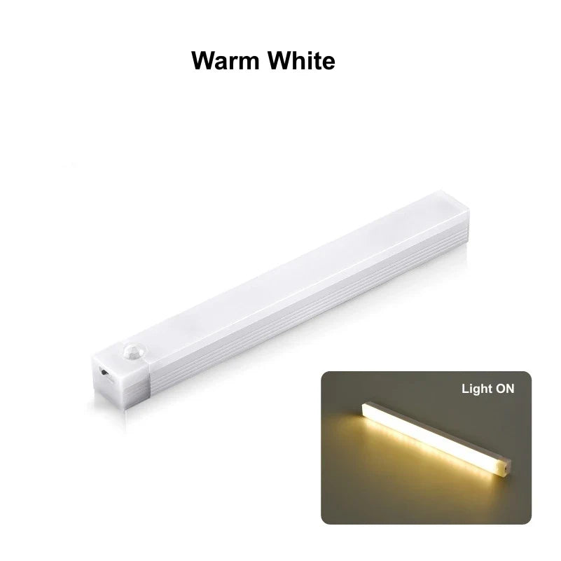 Motion Sensor USB Rechargeable LED Strip Light — 10/20/30/50 cm (3.9/7.9/11.8/19.7 in) for Cabinet Wardrobe Bedside Staircase - PhishStones Products