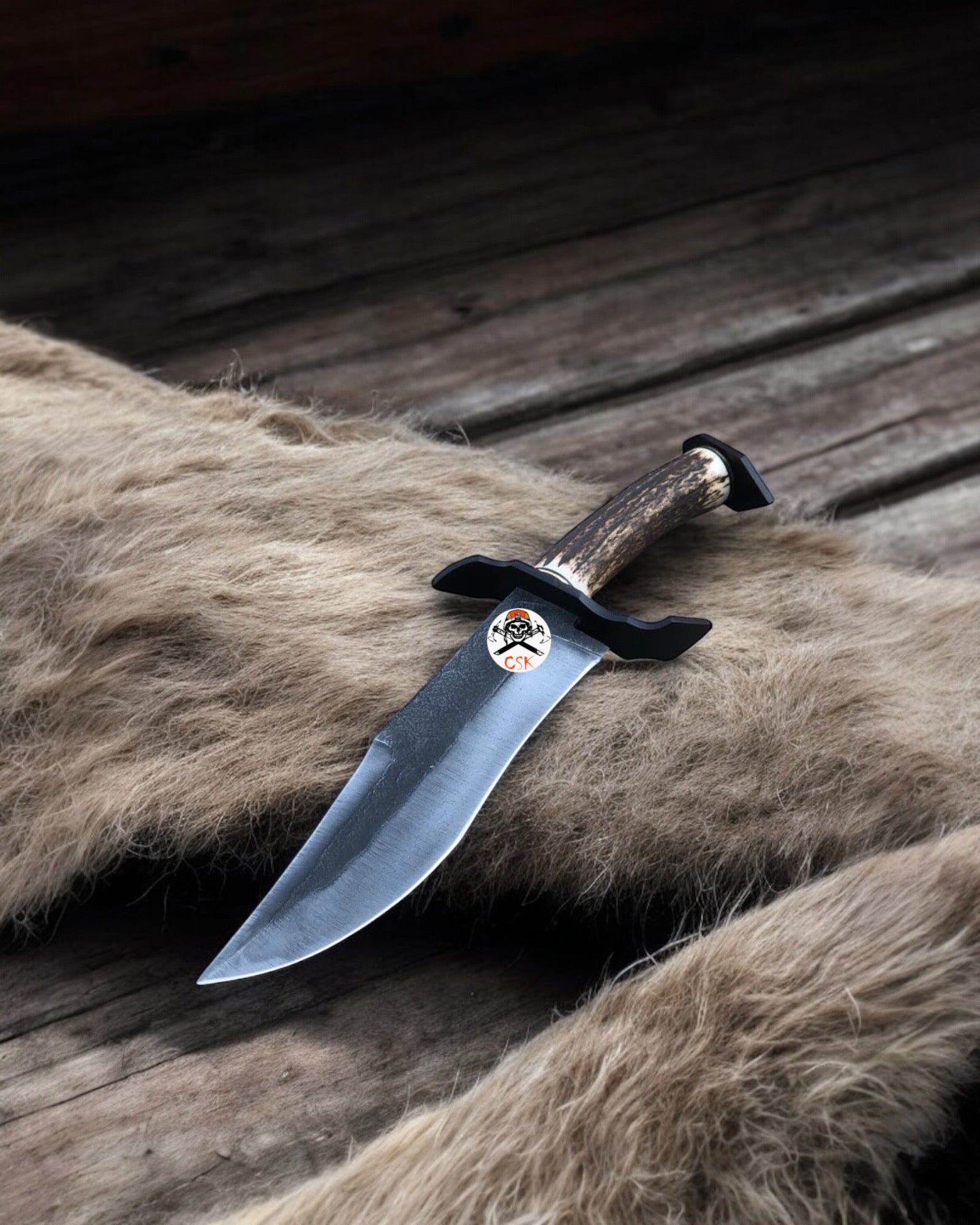 Mountain Stalker Along Knife with Antler Handle - PhishStones Products