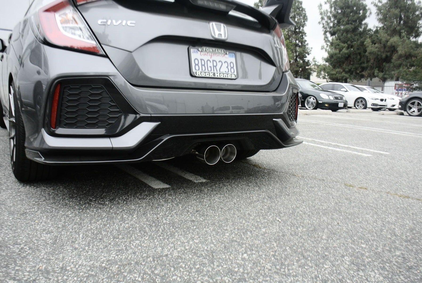 Megan Racing Cat-Back Exhaust System for 2016+ Honda Civic 1.5 Turbo 5-Door Hatchback (Sport Trim) Burnt-Roll Tip MR-CBS-HC16T-VO