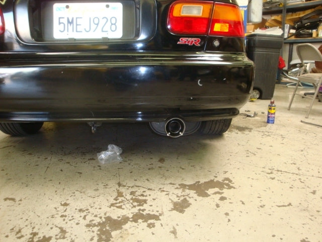 Megan Racing Cat Back Exhaust System 2.5" Pipe Black for Honda Civic 1992-2000 2-Door, 4-Door, Hatchback - MR-CBS-HC92-OEB