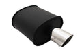 Megan Racing Universal Exhaust M-OE Muffler - Matte Black Finish with Silver Chrome Tip MR-MU-MOE-B
