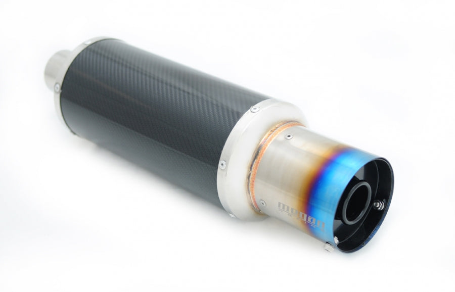 Megan Racing Muffler Universal for 2006 Audi A4 Quattro - Carbon Fiber, Titanium Tip, 4" Burnt MR-MU-MSPEC2