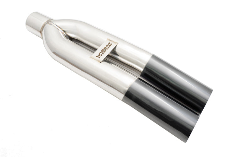 Megan Racing Universal Dual 3\" Exhaust Tip Blast Pipe Style Angled Cut