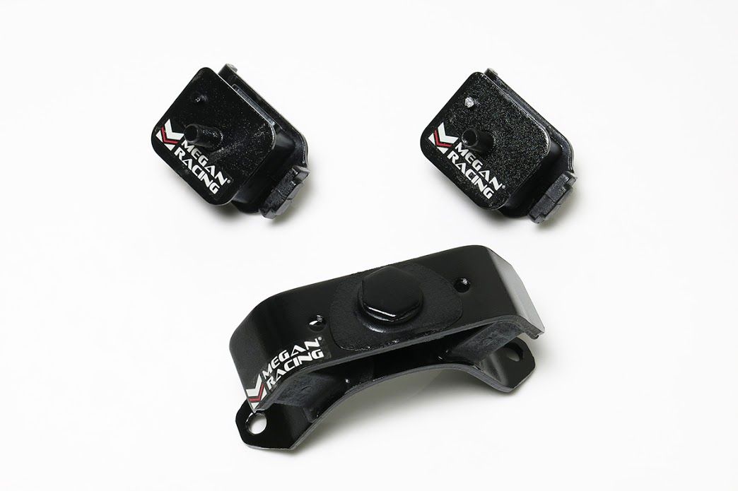 Megan Racing Engine Mounts for 1985-1987 Toyota Corolla GTS/AE86, Hard Rubber, Polyurethane, 3 Pcs – MRS-TY-0640