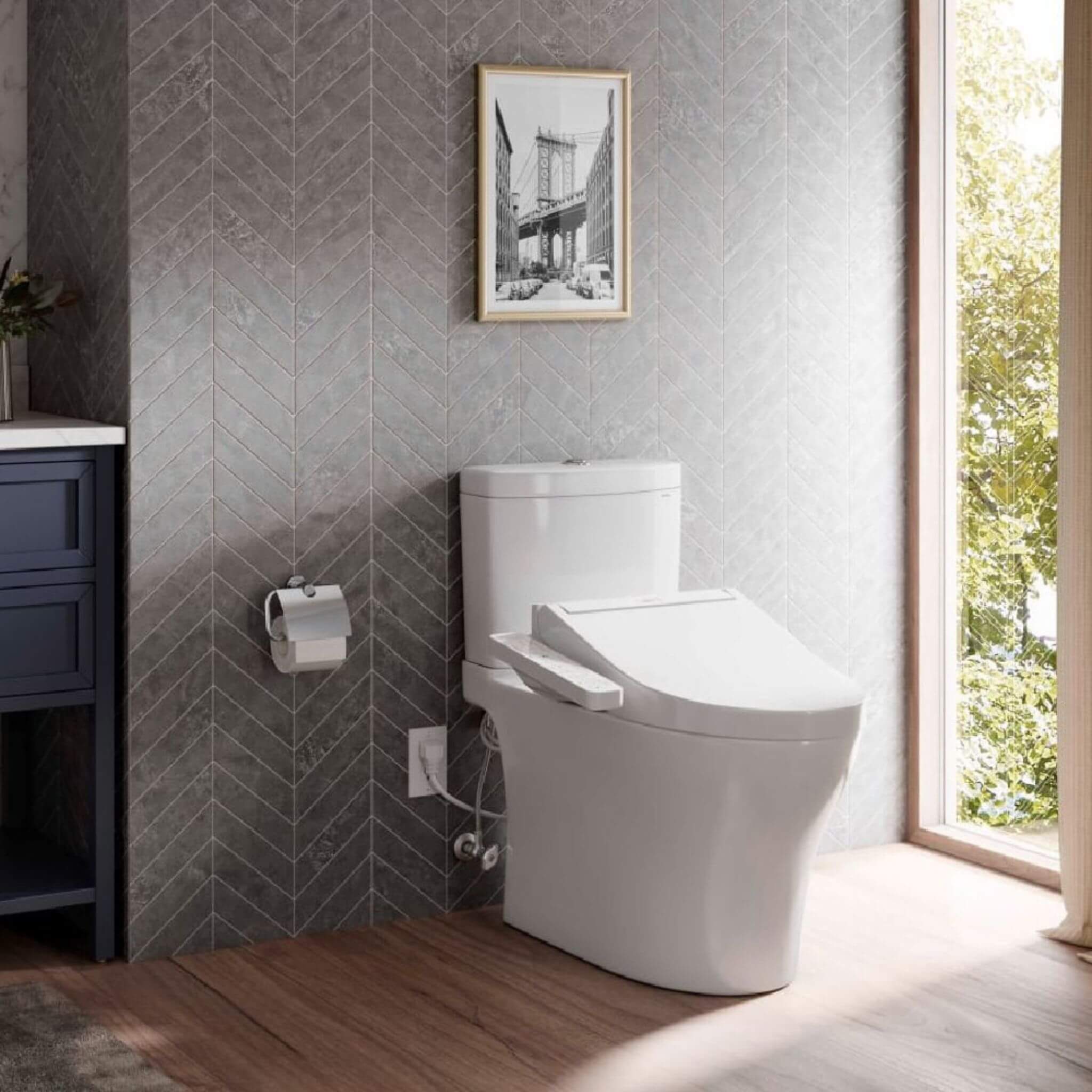 [MW4463074CEMFGN#01] TOTO Aquia IV Washlet C2 With 1.28 GPF and 0.9 GPF Universal Height Elongated Bidet Toilet (SAK10613)