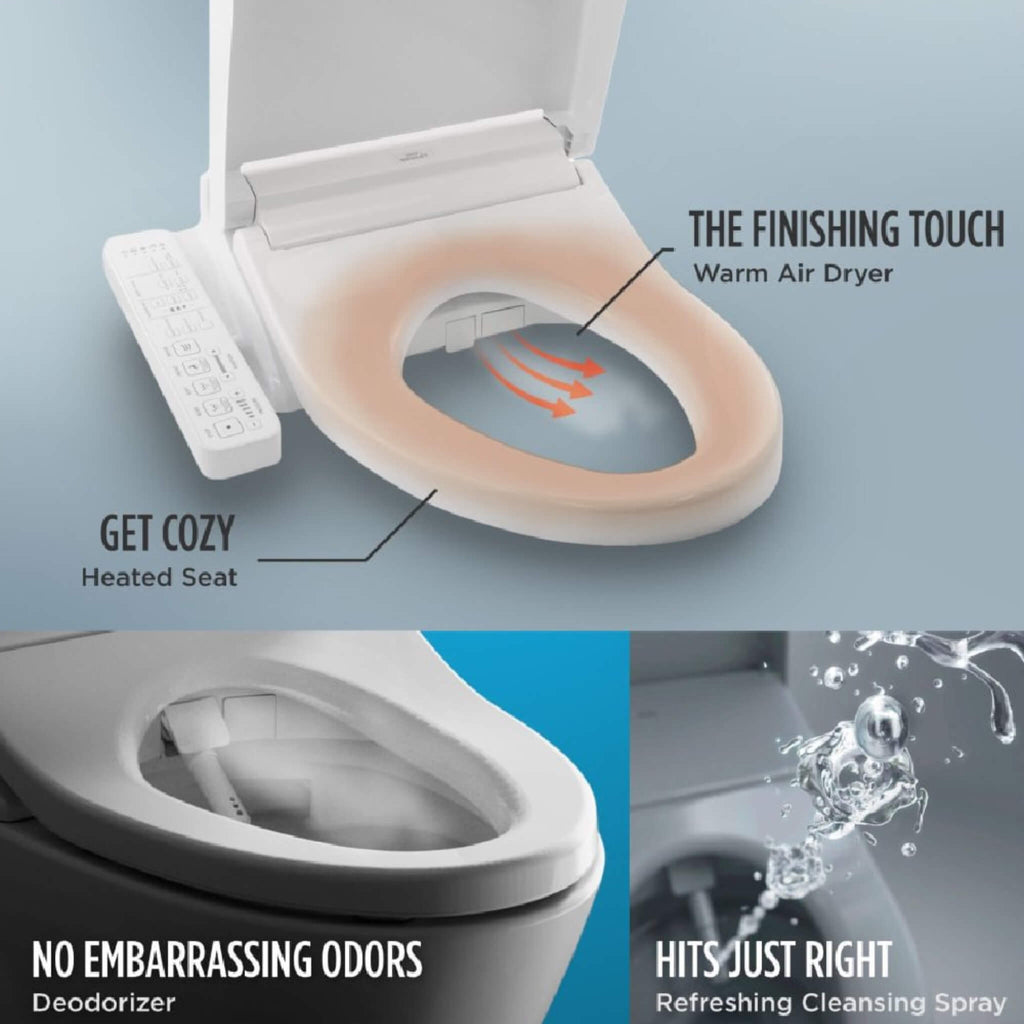 [MW7763074CSFG.10#01] TOTO Drake Washlet C2 With 1.6 GPF Universal Height Bidet Toilet With Left Hand Lever (SAK75918)