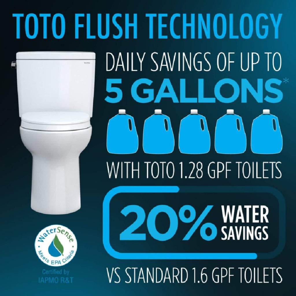 [MW7863084CEFG.10#01] TOTO Drake Washlet C5 With 1.28 GPF Elongated Bidet Toilet With Left Hand Lever (SAK78219)