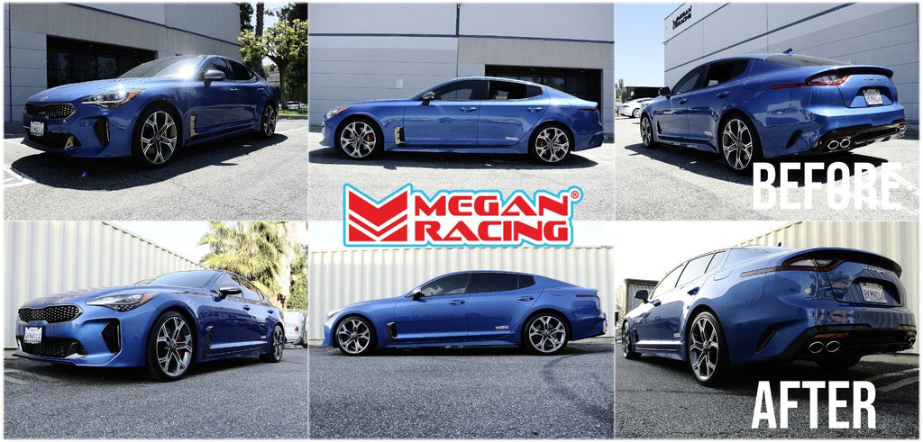 Megan Racing Lowering Springs for Kia Stinger 2018 to 2023 (RWD) Front 1.3 Rear 9.68 MR-LS-KST18