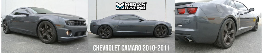 Megan Racing Lowering Springs for 2010-2011 Chevy Camaro Coupe, SAE 9254 Steel, Powder Coated, Front Drop 27.94mm, Rear Drop 47.72mm MR-LS-CCA10