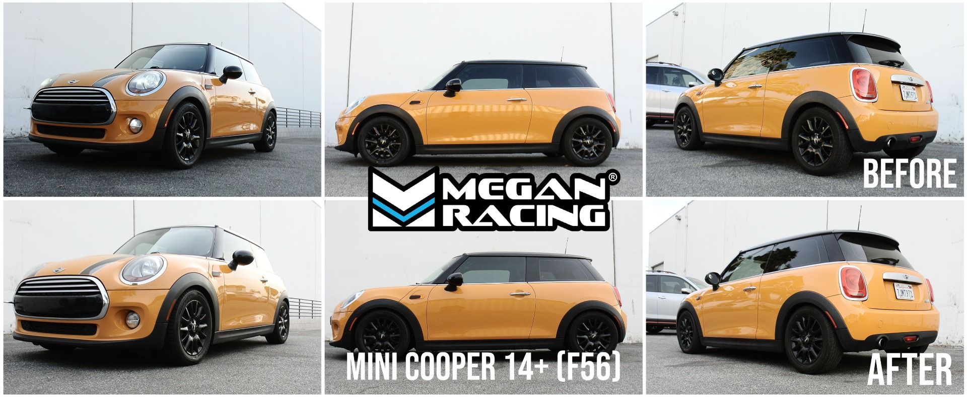 Megan Racing Lowering Springs for Mini Cooper 2014+ (F56), Front Drop 20mm, Rear Drop 18mm MR-LS-MC14