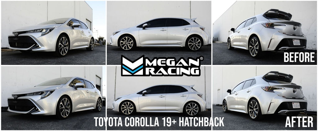 Megan Racing Lowering Springs Front & Rear for 2019+ Toyota Corolla Hatchback Drop: 36mm/35mm SAE 9254 Cold Wound Steel Powder Coated - MR-LS-TCO19H