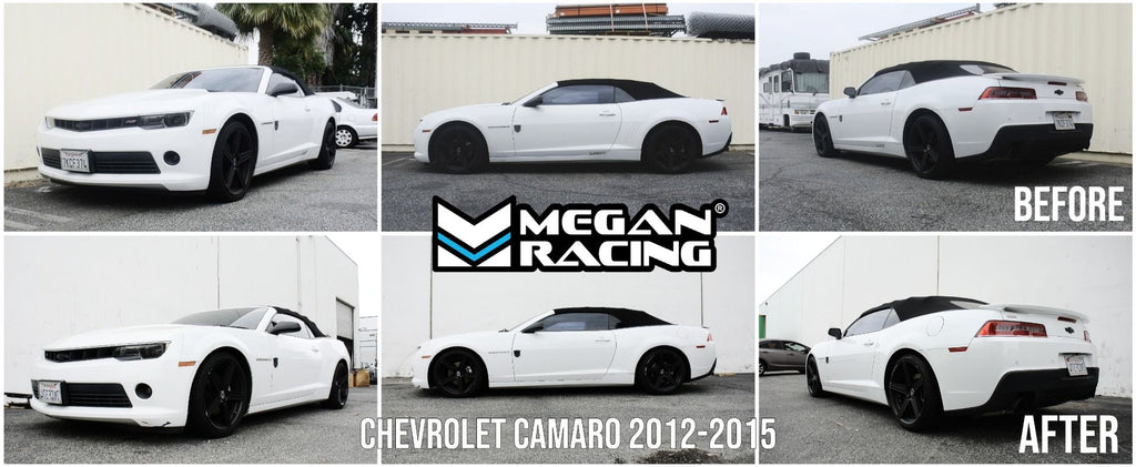 Megan Racing Lowering Springs for 2012-2015 Chevrolet Camaro SAE 9254 Cold Wound Steel Drop 31mm Front 35mm Rear MR-LS-CCA12