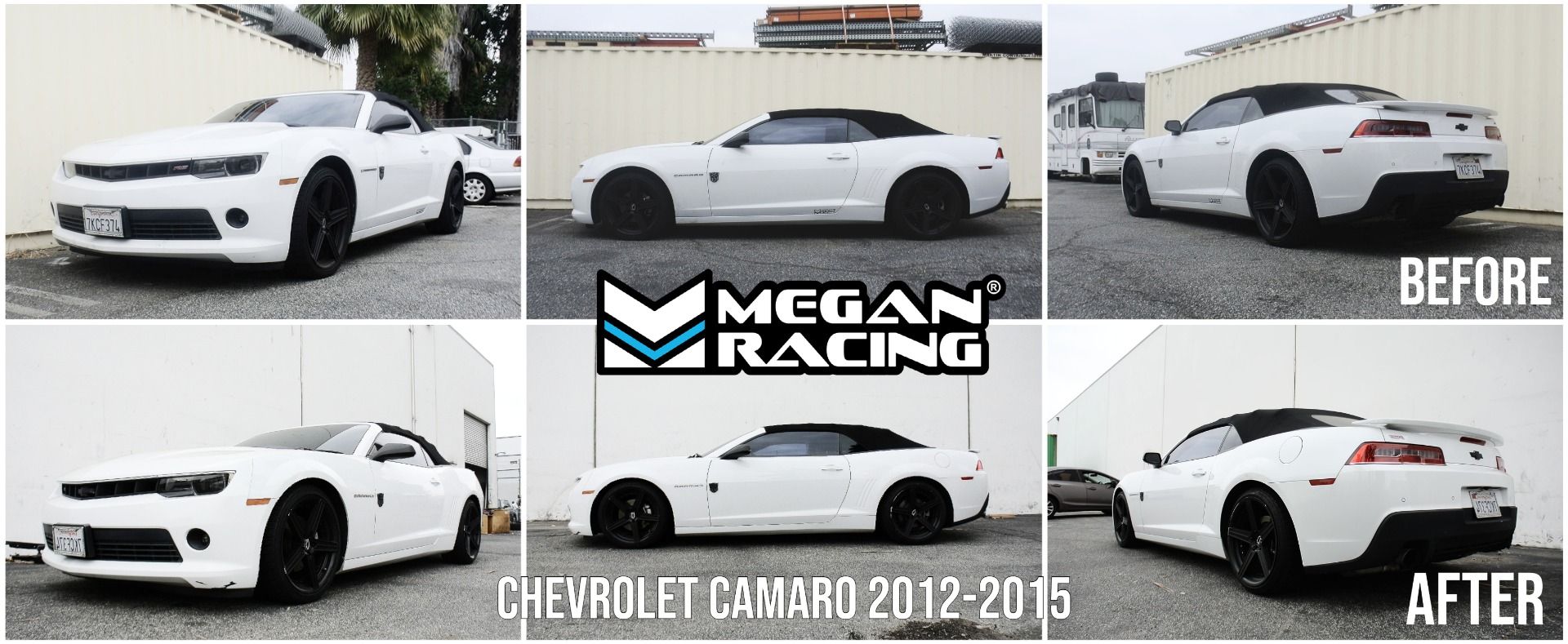 Megan Racing Lowering Springs for 2012-2015 Chevrolet Camaro SAE 9254 Cold Wound Steel Drop 31mm Front 35mm Rear MR-LS-CCA12